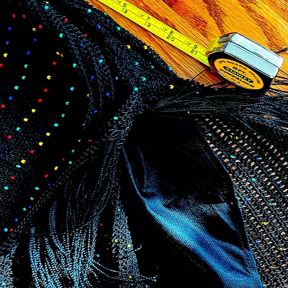 💃🏻SueWongEUCBohemianBeadedCrochetFringed 2pcSEXYSlitskirtBeadedStrapesLinedS:S - Picture 15 of 16